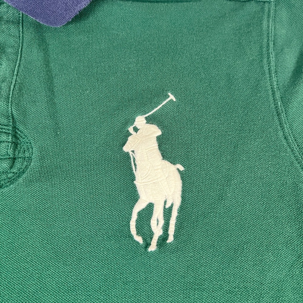 Polo Ralph Lauren Big Pony Polo Shirt Mens XXL Green Custom Fit Short Sleeve Y2K - Picture 5 of 8